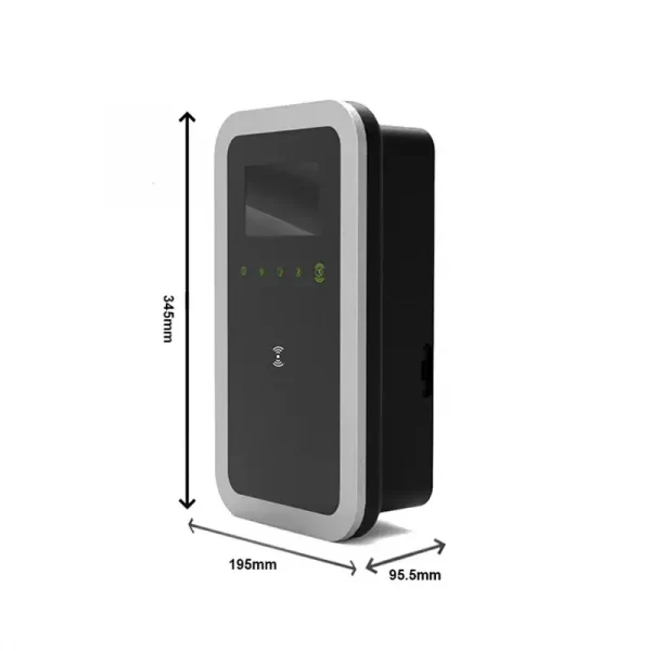 January series AC home wallbox EV charger size chart